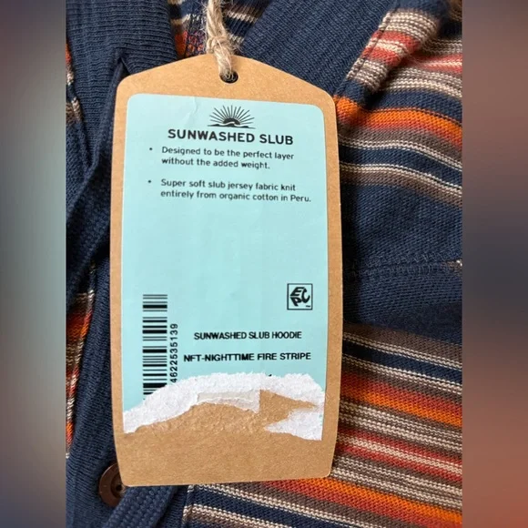 FAHERTY Sunwashed Slub Hoodie - NighttimeFire Stripe
NWT size Small - Picture 4 of 4